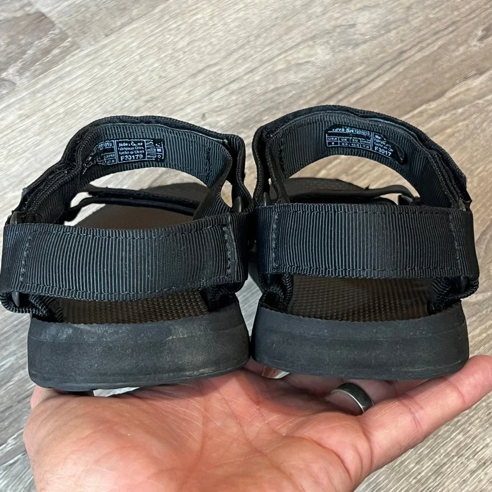 Teva Original Universal Mens Black Sport Sandals 1004010 Size 9